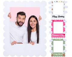 32 x 24 inch Extra Large Blank Photo Booth Props Frame for Selfie Birthday DI…