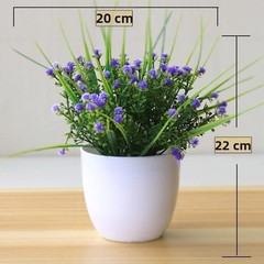 Artificial Floral Arrangement in Pot for Home Table Decor Living Room Office