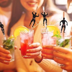 36 Pcs Bachelorette Straws, Funny Male Dancer Drinking Straws for Bachelorett…
