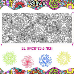 Giant Coloring Poster, Large Wall Coloring Tablecloth for Kids, Drawing Flower P
