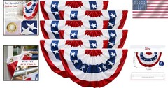 July 4th Decorations, Outdoor Flag Bunting 6-Pack
