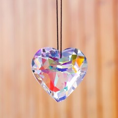 12Pcs 45MM Crystal Heart Suncatcher Rainbow Maker Wedding Party Decr, mix color