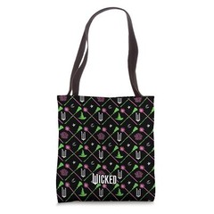 Wicked Broomsticks & Wands All Over Print Tote Bag 16 inches