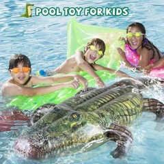 Giant Inflatable Alligator Pool Float,84 inch Animal Themed Pool Toy Ballons …