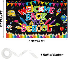 Welcome Back to School Banner Backdrop | Classroom Decorations, School Supplies