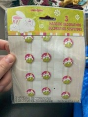 Unique Bunny Hanging Decorations 3ct-36″ New!!!