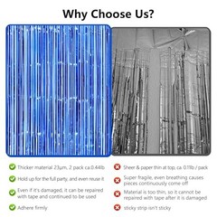 Thicken Blue Streamers 2 Pack 3.2 x 8.2 38.4″W x 98.4″L (Pack of 2) Dark Blue