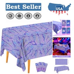 3 Count Iridescent Purple Tablecloths for Kids’ Birthday & Graduation Parties