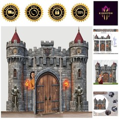 Colorful Medieval Castle Door Covers – Perfect for Birthday & Halloween