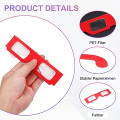 5 Pack 3D Diffraction Glasses Firework Diffraction Grating 5 Colors