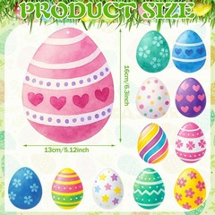 Easter Egg Hanging Swirl Ceiling Decorations Happy Easter Party Foil 72 PCS