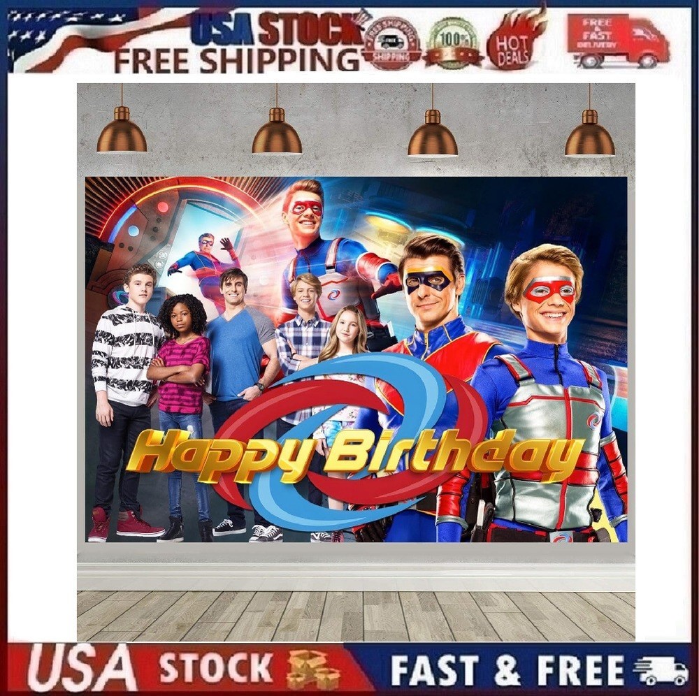 Henry Danger Birthday Decoration Backdrop Banner Backdrop Party Supplies 5x3ft