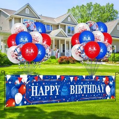 Red White and Blue Birthday Decorations 24Pcs Blue Red White Birthday Balloon…
