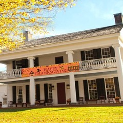 Large Happy Thanksgiving Banner, Decorations, Fall Multicolor