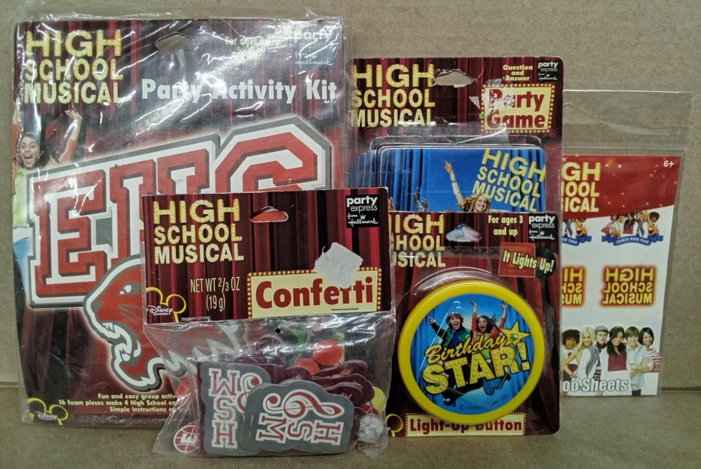 High School Musical Party Activity Kit/Party Game/Tatts/Confetti/Bday Star A201
