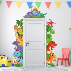 3 Pcs Dinosaur Door Banner Decorations Dino Themed Porch Sign Hanging Banners…