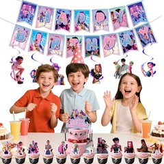 Anime Party Decorations, Cartoon Happy Birthday Decorations, Banner Suit,