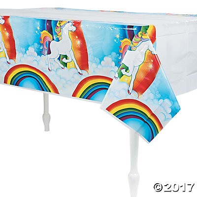 Unicorn Rainbow Tablecloth 54″ x 108″