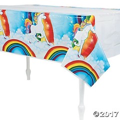 Unicorn Rainbow Tablecloth 54″ x 108″