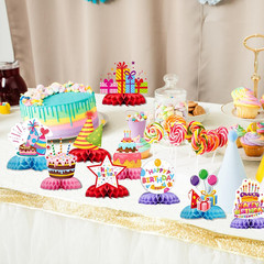 Happy Birthday Decorations 9 Pcs Table Centerpieces,Colorful Birthday Party Supp