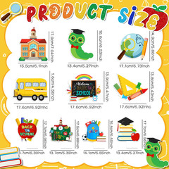 Back to School Decorations Back to School Hanging Banners Swirls and Honeycomb C