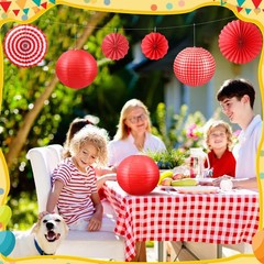 18 Pcs Picnic Party Decorations Red Gingham Party Supplies Include Checkered …