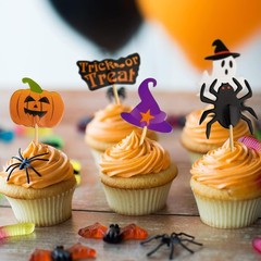 Durable 60 Count Halloween Cupcake Toppers – Perfect for Spooky Celebrations