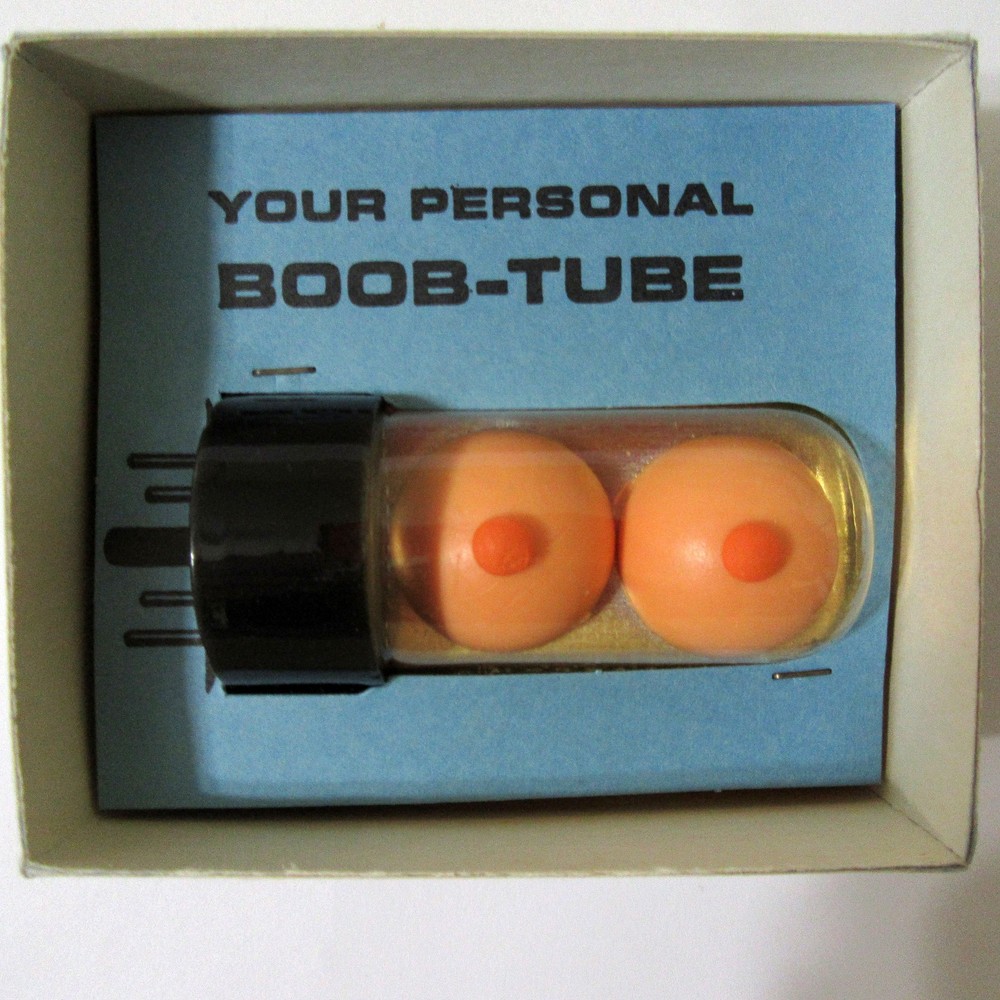 Your Personal BOOB TUBE Mini Vacuum Tube Television – Golden’s – New In Box