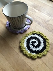 Halloween Crochet Beetlejuice Coaster – Set Of 2