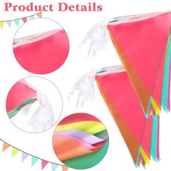 164 Feet Pastel Pennant Banner Bunting Pennant Banner Garland 120 Pcs Pastel …