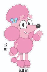 8 Bluey Bingo Removable Floor Decals Sidewalk Birthday Party Decorations