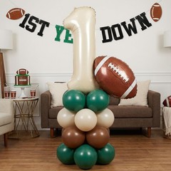 First Football Decorations with Number 1 Balloon 1st Year Down Banner First Y…