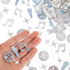 240PCS Disco Ball Foil Confetti Glitter Music Note Party Decorations for 70s 80s