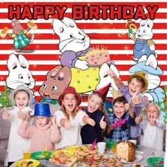 Max and Ruby Party Supplies Birthday Decor Backdrop Banner Birthday Gift 7x5ft