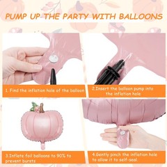 8 PCS Pumpkin Balloons, 21″ Little Pumpkin Baby Shower Foil Balloons Decorati…