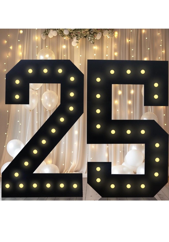 4FT Marquee Light Up # 25 LED Foam Board Birthday Anniversary Party Decoration