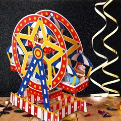 3 Sets Carnival Ferris Wheel Centerpiece Carnival Theme Party Decorations Cak…