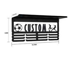 Stainless Steel Medal Display Rack Wall Mount Holder Fits Up to 60 Medals