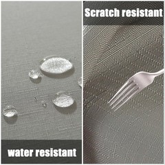 meioro Linen Textured Tablecloth Waterproof Spillproof Fabric Table Cloth, De…