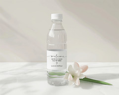 Wedding Water Bottle Label, Minimalist Wedding Welcome Stickers – Rectangles