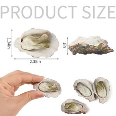 Artificial Oysters, 6 Pcs Simulate Fake Realistic Oyster Models for Home Kitc…