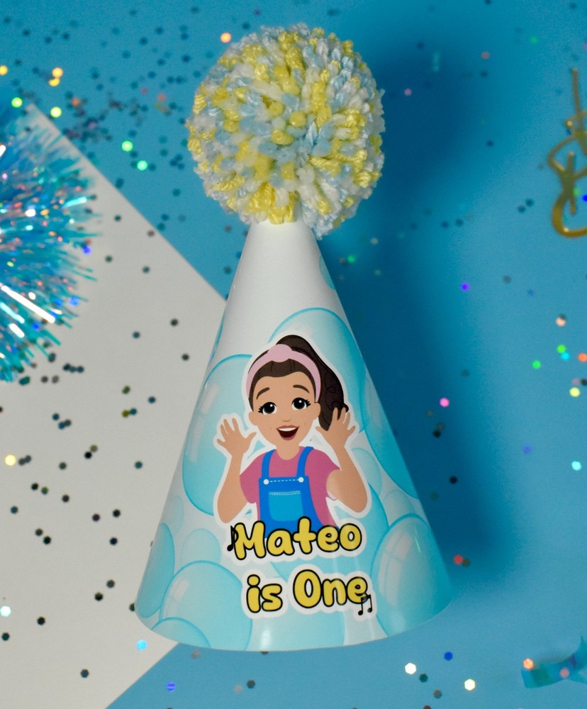 Ms. Rachel Blue Birthday Hats/ Ms. Rachel Party Hats/ Ms. Rachel Custom Birthday
