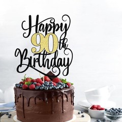 happy 90th birthday cake topper,90 birthday party cake decorations