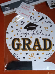 Graduation Lot : Table Decor / Photo Booth Props ~ Black /Gold/White *See Note*