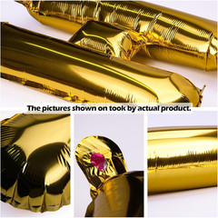 [52 PCS] 16″ Foil Gold Letter Balloons 2 Sets of A-Z, Mylar Aluminum Hanging Alp