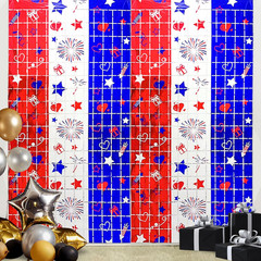 4Th of July Decorations, 2 Packs 3.3X6.6Ft 4Th of July Photo Backdrop Streamer，R