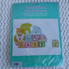 Baby Shower Table Centerpiece DecorationBlocks Bear New Unopened Unisex BoyGirl
