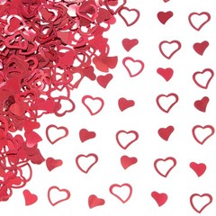 60g Red Love Heart Table Confetti Valentines Day Foil Metallic Sequins Decor