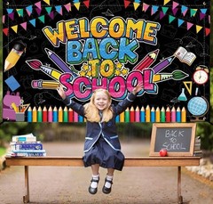 Welcome Back to School Banner, Multicolored, 72 X 43 Inch, Back to School Decora