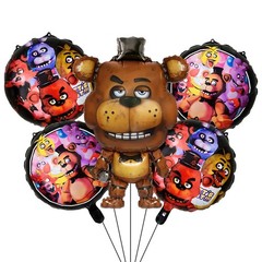 5pc Foil Balloons for Five Nights at Freddys Birthday Party Supplies